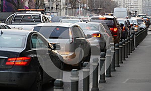 Cars in traffic. urban agglomeration. city Ã¢â¬â¹Ã¢â¬â¹life. photo